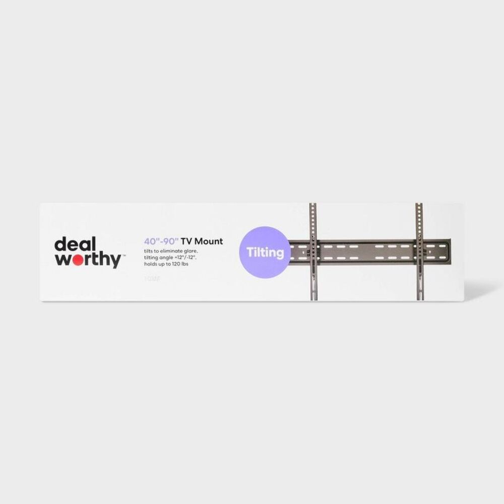 Dealworthy - Tilting 40"- 90" TV Mount - dealworthy: Steel, 120 Black